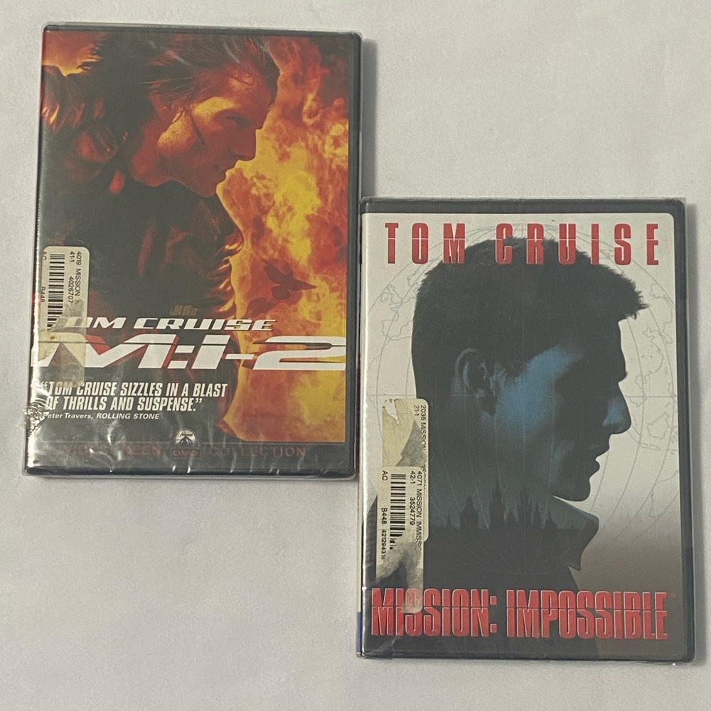 Mission Impossible & MI2 Starring Tom Cruise DVDs NWT